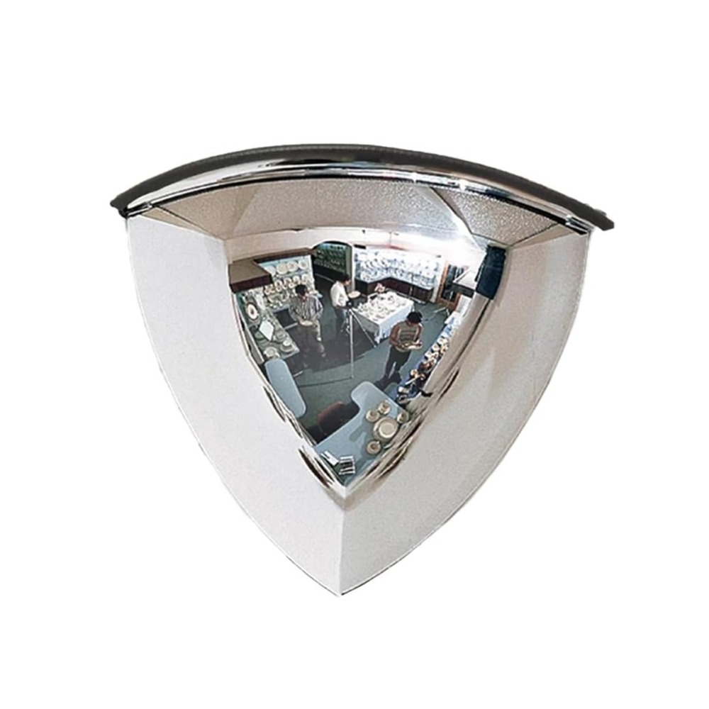 Quarter Dome Mirror Security Safety Corner 1/4 Convex 90 Degree Viewing  NEW